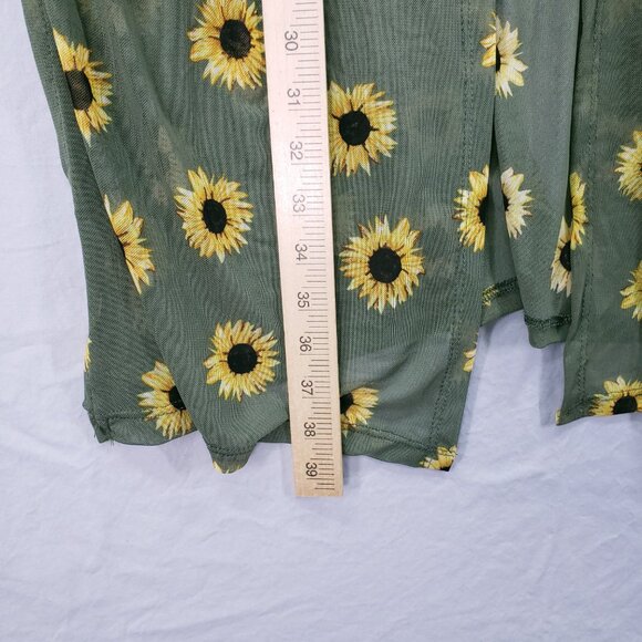 Maternity Love Beachy Boho Mesh Sheer Cover Up Cardigan Sunflower Size M - Picture 8 of 15